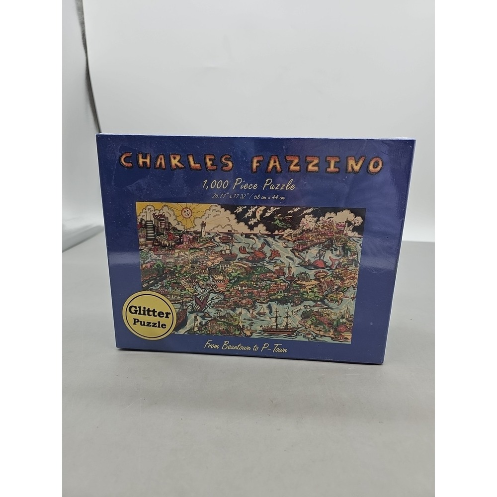 Charles Fazzino 'Historically Boston' 2000 Piece Glitter Puzzle Brand New Sealed